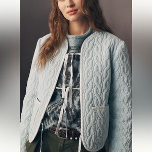 NWT Forever That Girl Quilted Velvet Jacket